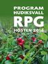 PROGRAM HUDIKSVALL RPG HÖSTEN 2016