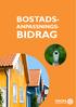 BOSTADS- ANPASSNINGS- BIDRAG