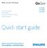 Quick start guide.  Philips GoGear MP4 player. Quick start guide Snelstartgids Skrócona instrukcja obsługi Snabbstartguide