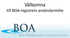 Välkomna till BOA-registrets användarmöte