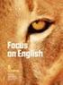 Focus on English Maria Jones