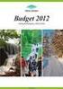 Verksamhetsplan och budget för 2012/2013
