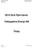 2015 DoA Fjärrvärme. Falbygdens Energi AB. Floby