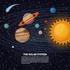 Solsystemet: Solen, Merkurius, Venus, Jorden, Mars, Jupiter, Saturnus, Uranus, Neptunus, (Pluto) Solens massa är ca gånger jordmassan