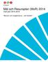 Mål och Resursplan (MoR) 2014 med plan