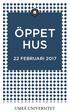 ÖPPET HUS 22 FEBRUARI 2017