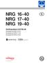 NRG NRG NRG Drifthandbok Nivåelektrod NRG Nivåelektrod NRG Nivåelektrod NRG 19-40
