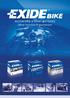 MOTORCYCLE & SPORT BATTERIES. Teknisk information & specifikationer