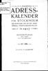  ~ P. A. HULDBEROS ~. ADRESS- KALENDER STOCKHOLM. DJURSHOLMS VILLASTAD SAMT ÖfRIOA förstadssamhällen. HUfVUDUPPLAOAN...MED KARTA..