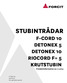 STUBINTRÅDAR F-CORD 10 DETONEX 5 DETONEX 10 RIOCORD F+ 5 KRUTSTUBIN