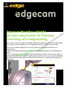 Nyheter i korthet. Edgecam Workflow 2016R1 ett stort steg framåt för fräsning, svarvning och trådgnistning