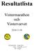 Resultatlista. Vintermarathon och Vintervarvet Tävlingsledare: Bengt Hoel Väder: Uppehåll ca +2-3 Tid: Regnly