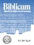 BIBLICUM tidskrift för biblisk tro och forskning