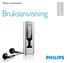 Philips musikspelare. Bruksanvisning SA1100 SA1102 SA1103 SA1105 SA1106 SA1110 SA1115