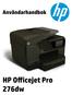 HP Officejet Pro 276dw multifunktionsskrivare. Användarhandbok