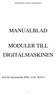 MANUALBLAD MODULER TILL DIGITALMASKINEN