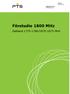 Datum Rapportnummer PTS-ER-2015:5. Förstudie 1800 MHz. Delband / MHz