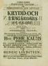KRYDDOCH. Herr PEHR KALMS HENRIC LINDSTEEN, ANLÄGGANDE' INSEENDE, MÖJELIGHETEN OCH NYTTAN ENFALDIGE TANCKAR FINLAND,