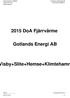 2015 DoA Fjärrvärme. Gotlands Energi AB. isby+slite+hemse+klimtehamn