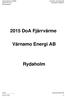 2015 DoA Fjärrvärme. Värnamo Energi AB. Rydaholm