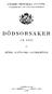 SVERIGES OFFICIELLA STATISTIK FOLKMÄNGDEN OCH DESS FÖRÄNDRINGAR DÖDSORSAKER KUNGL. STATISTISKA CENTRALBYRÅN STOCKHOLM 1926