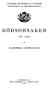 SVERIGES OFFICIELLA STATISTIK FOLKMÄNGDEN OCH DESS FÖRÄNDRINGAR DÖDSORSAKER STATISTISKA CENTRALBYRÅN STOCKHOLM 1928