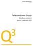 Teracom Boxer Group Delårsrapport Januari september 2016