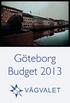 Göteborg. Budget 2013