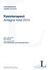 Fysioterapeut Antagna Höst 2014