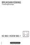 BRUKSANVISNING KD 965.1/KDEM i monteringanvisningar G61