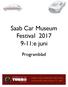 Saab Car Museum Festival :e juni. Programblad