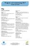 Program och evenemang 2017 Kultur & Fritid