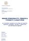 BRAND PERSONALITY, FÄRGER & TYPSNITT I LOGOTYPER