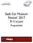 Saab Car Museum Festival :e juni. Programblad