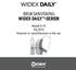 BRUKSANVISNING WIDEX DAILY -SERIEN. Modell D-FS RIC/RITE Receiver-in-canal/Receiver-in-the-ear