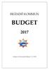 BRÄNDÖ KOMMUN BUDGET. Antagen av kommunfullmäktige