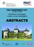 ABSTRACTS. FALFm. Arbetslivets utmaningar i staden och på landsbygden. forum för arbetslivsforskning