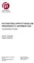 PATIENTERS UPPFATTNING OM PREOPERATIV INFORMATION