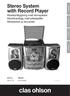 Stereo System with Record Player Musikanläggning med skivspelare Musikkanlegg med platespiller Ministereot ja levysoitin