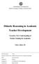 Didactic Reasoning in Academic Teacher Development