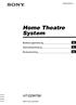 (1) Home Theatre System. Bedienungsanleitung DE. Gebruiksaanwijzing NL. Bruksanvisning SE HT-DDW Sony Corporation