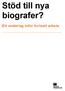 Stöd till nya biografer? Ett underlag inför fortsatt arbete