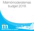 Malmömoderaternas budget 2018