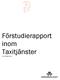 Förstudierapport inom Taxitjänster