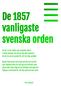 De 1857 vanligaste svenska orden