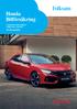 Honda Bilförsäkring. i samarbete med Folksam Gäller från 1 juli 2017 Försäkringsvillkor