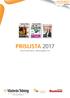 PRISLISTA 2017 Annonsinformation, utgivningsplan mm