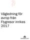 Vägledning för avrop från Flygresor inrikes 2017