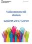 Välkommen till skolan Läsåret 2017/2018