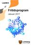 Fritidsprogram. Januari 2017